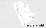 Silver Style Simple Map of Nkasi, single color outside