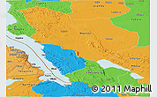 Political Panoramic Map of Rukwa