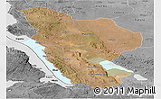 Satellite Panoramic Map of Rukwa, desaturated