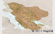 Satellite Panoramic Map of Rukwa, lighten