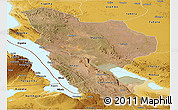 Satellite Panoramic Map of Rukwa, physical outside