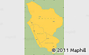 Savanna Style Simple Map of Rukwa, single color outside