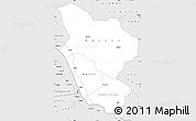 Silver Style Simple Map of Rukwa