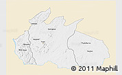 Classic Style 3D Map of Ruvuma, single color outside