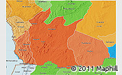 Political Shades 3D Map of Ruvuma