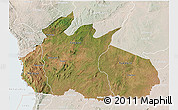 Satellite 3D Map of Ruvuma, lighten