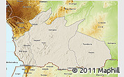Shaded Relief 3D Map of Ruvuma, physical outside
