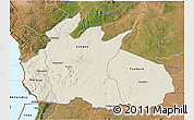 Shaded Relief 3D Map of Ruvuma, satellite outside