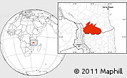 Blank Location Map of Ruvuma