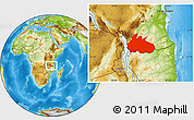 Physical Location Map of Ruvuma