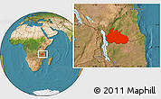Satellite Location Map of Ruvuma