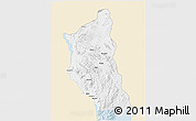 Classic Style 3D Map of Mbinga, single color outside
