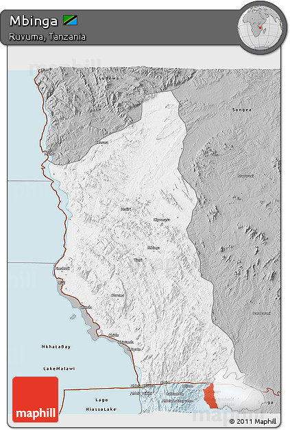 Gray 3D Map of Mbinga