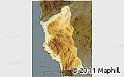 Physical 3D Map of Mbinga, darken