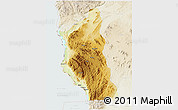 Physical 3D Map of Mbinga, lighten