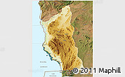 Physical 3D Map of Mbinga, satellite outside