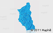 Political 3D Map of Mbinga, single color outside