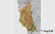 Satellite 3D Map of Mbinga, lighten, desaturated