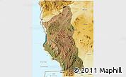 Satellite 3D Map of Mbinga, physical outside