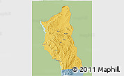 Savanna Style 3D Map of Mbinga, single color outside