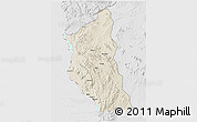 Shaded Relief 3D Map of Mbinga, lighten, desaturated