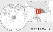Blank Location Map of Mbinga, highlighted country, highlighted parent region