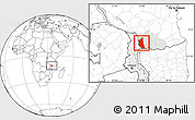 Blank Location Map of Mbinga, highlighted parent region
