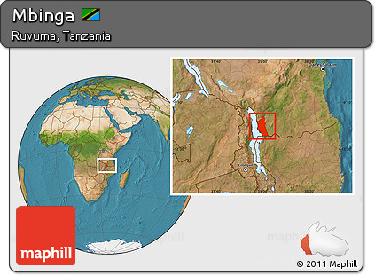 Satellite Location Map of Mbinga