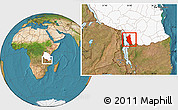 Satellite Location Map of Mbinga, highlighted country