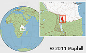 Savanna Style Location Map of Mbinga, highlighted country