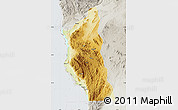 Physical Map of Mbinga, lighten, semi-desaturated