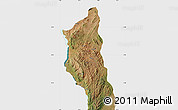 Satellite Map of Mbinga, single color outside