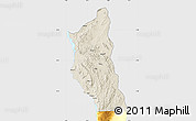 Shaded Relief Map of Mbinga, single color outside