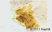 Physical Panoramic Map of Mbinga, lighten