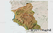 Satellite Panoramic Map of Mbinga, lighten