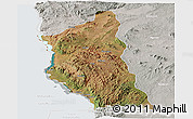 Satellite Panoramic Map of Mbinga, lighten, semi-desaturated