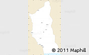 Classic Style Simple Map of Mbinga, single color outside