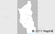 Gray Simple Map of Mbinga, single color outside