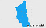 Political Simple Map of Mbinga, single color outside