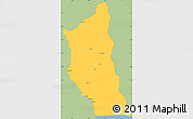 Savanna Style Simple Map of Mbinga, single color outside