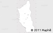 Silver Style Simple Map of Mbinga, cropped outside
