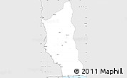 Silver Style Simple Map of Mbinga