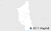 Silver Style Simple Map of Mbinga, single color outside