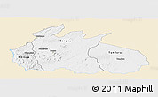 Classic Style Panoramic Map of Ruvuma, single color outside