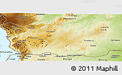 Physical Panoramic Map of Ruvuma