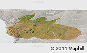 Satellite Panoramic Map of Ruvuma, lighten, semi-desaturated