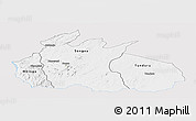 Silver Style Panoramic Map of Ruvuma, single color outside