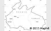 Blank Simple Map of Ruvuma, cropped outside
