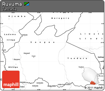 Blank Simple Map of Ruvuma