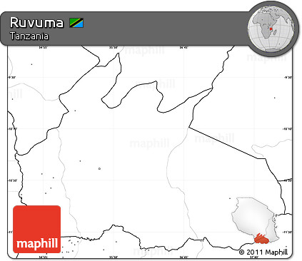 Blank Simple Map of Ruvuma, no labels